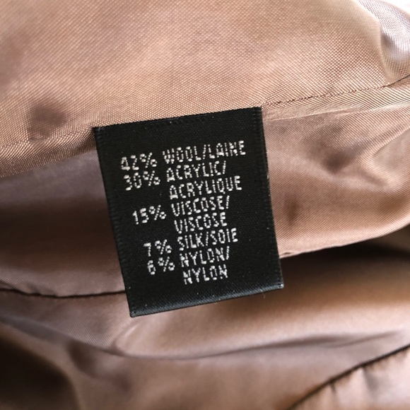 Lafayette 148 tan and blue boucle blazer size 6P - Picture 7 of 8